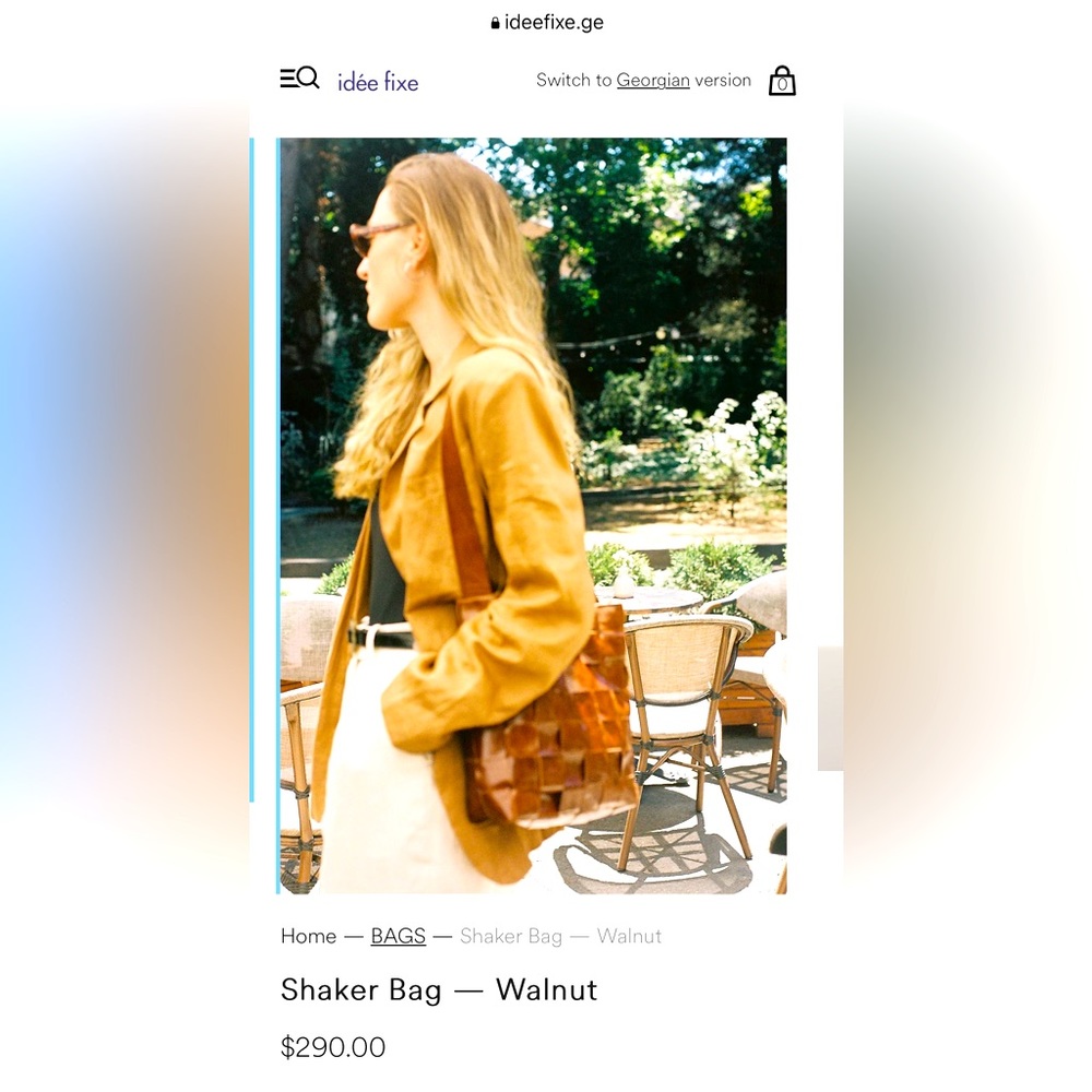 Idee Fixe shoulder bag walnut color